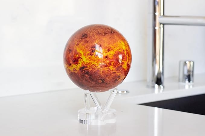 MOVA Globe – Venus 6” | Solar Powered Rotating Planet Model for Decor or STEM Learning | Based on NASA Imagery