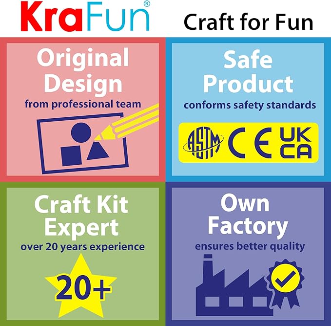 KRAFUN Beginner Unicorn My First Lacing Card Kit for Kids Arts & Crafts, 10 Easy Princess, Mermaid, Lacing Projects, Toddlers Lace Project, Fine Motor Preschool Skills Toys