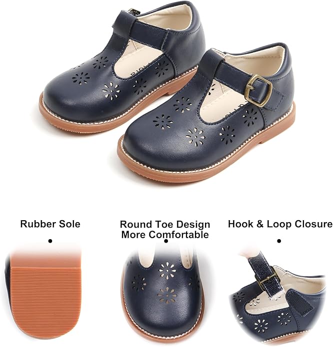 Felix & Flora Toddler Little Girl Mary Jane Dress Shoes - Ballet Flats for Girl Party School Shoes