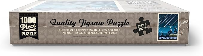 MyPuzzle Pluto: Meteor Showers, Vintage Poster - Premium 1000 Piece Jigsaw Puzzle for Adults