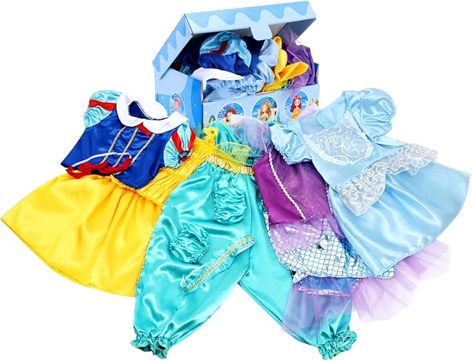 VGOFUN Princess Dresses for Girls - Dress up Clothes Pretend Play for Toddler Girl Christmas Birthday Gift for 3-6 Years