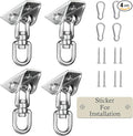 Heavy Duty Swing Hangers for Wooden Sets 2000 LB Capacity Hammock Hanger 360 Swivel Stainless Steel Swing Hardware Accessories 2 Packs for Porch Playground Yoga Heavy Bag