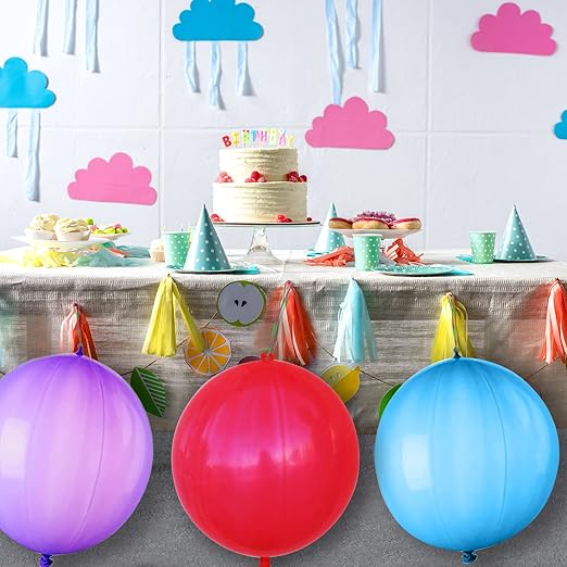 41Pcs Punch Balloons, Thickened Neon Punching Balloon Heavy Duty with Rubber Band Handle Birthday Party Favors for Kids Weddings Goodie Bag Supply