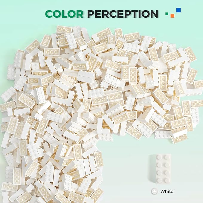 500 Piece Classic Building Bricks and 1 Gray Baseplate, 2x4 Bricks Bulk Creative Building Toys, Blocks Bulk for Kids Ages 6+, White(Samll Bricks, 1.25x0.62x0.47 in)