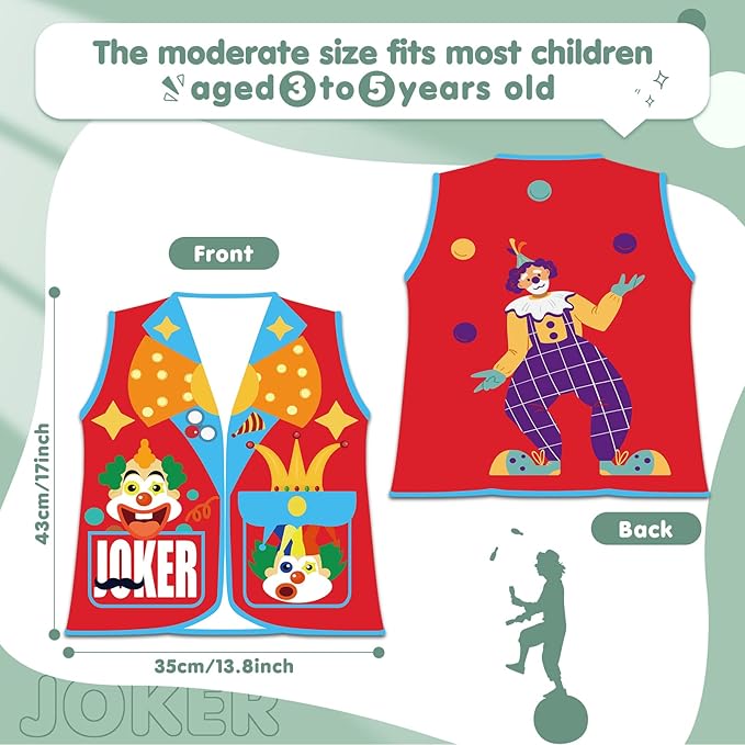 13 Pieces Kids Dress up Clothes, Toddlers Community Helper Dress up Vest, Career Role Play Costumes, Cosplay Clothes for Girls and Boys Pretend Play Party Supplies, 13 Styles