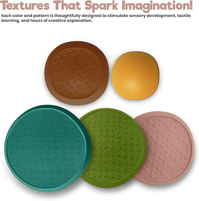 Stepping Stones – Indoor & Outdoor Obstacle Course Toys for Kids – Montessori Sensory & Motor Skill Development, Coordination & Active Play – Textured Educational Play Set