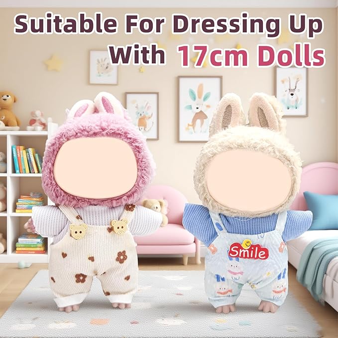 4 Pack—17 cm Doll Clothes Clothes for Doll Cute Accessories for Fashion Dolls Clothing Girl Chic Style Set Elegant Dress Accessories(No Dolls and Shoes) (Set 8)