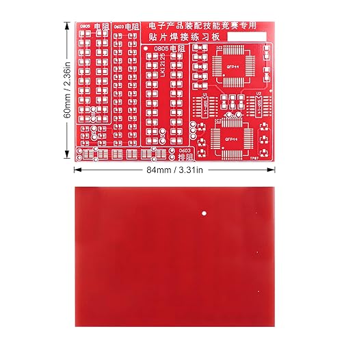 Soldering Practice Kit DIY Red PCB 0603 Series Resistors SMD SMT Electronics Projects Soldering Kit Simple Welding Skills Learn Soldering Kit for Beginners (02H0703)