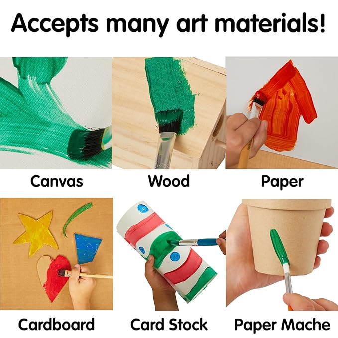 Colorations Paraben-Free Simply Washable Tempera Paint for Kids - 1/2 Gallon Value Size, Vibrant White. Non-Toxic and Made in The USA