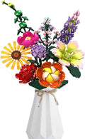 DIY Flower Bouquet Building Set, 845PCS Botanical Collection Building Toy for Kids, Girls, and Women - Perfect for Home Office Decor, Mother's Day, Valentine's Day, Birthdays