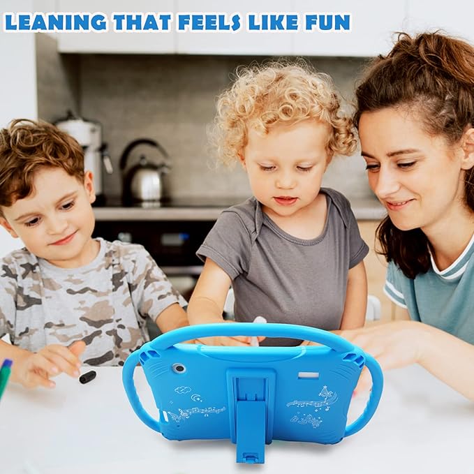 Kids Tablet 7 inch Tablet for Kids 3-7 Toddler Tablets WiFi Android 32GB Kids Tablets Parental Control Kids Learning Tab YouTube Netflix Kid-Proof Case