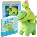 Tickle & Main Big Brother Gift Set with Dinosaur Plush & Storybook - Green Cotton Plush, 7" & 5.5", Ages 2+ - Big Brother Book & Little Sister Dinosaur Toy for Sibling Bonding