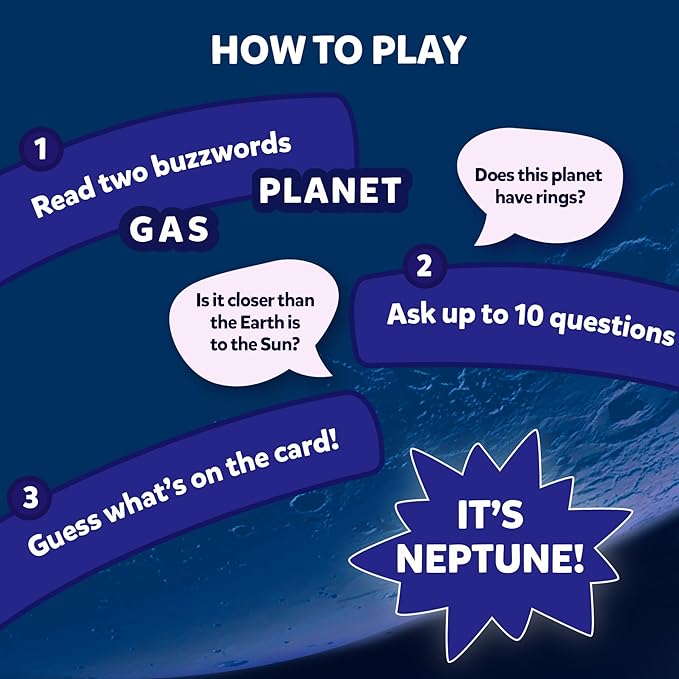 Skillmatics Guess in 10 NASA Space, Perfect for Boys, Girls, Kids & Families Who Love Card Games, Educational Toys, Travel Games, Gifts for Ages 8, 9, 10 and Up