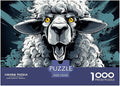 Sheep Thickened Wooden Jigsaw Puzzle 1000 Pieces 3D Animal Adults Fun Toy Intellectual Game Stress Relief Toy Decoration Education Game Relaxation and Intelligence 1000pcs (75x50cm)