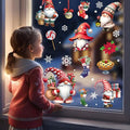 Christmas Window Clings, Gnome Window Stickers,Window Decals Snowflake, Gnome Christmas Truck, Home Decorations,Thanksgiving Xmas Gifts,Kitchen, Living Room, Bedroom Window Stickers