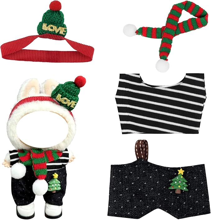 Doll Clothes 17cm/15cm Outfit Set Party Clothes High-End Fashion Outfits Suitable Accessories Christmas Cloak Halloween Premium Clothing 5.91-6.7 inch (No Doll) (LBB-257)