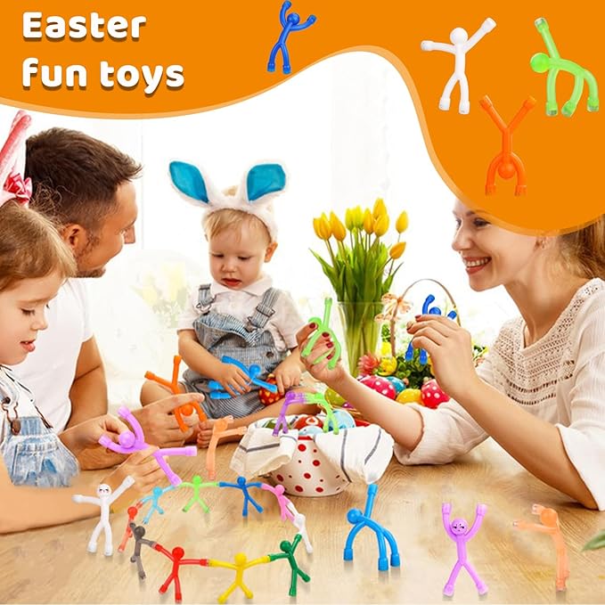 12Pcs Magnetic Toys,Colourful Travel Magnetic Men,Fridge Magnets for Kids,Whiteboard,Easter,Refrigerator,Office