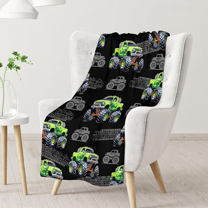 Truck Blanket for Boys Kids Adults Throw Gift - 60x80 Inches Lightweight Cozy Throw Decor Blankets for Sofa Couch Bed Office