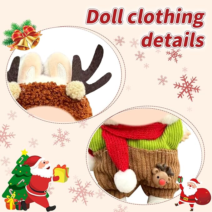 Doll Clothes 17cm/15cm Outfit Set Party Clothes High-End Fashion Outfits Suitable Accessories Christmas Cloak Halloween Premium Clothing 5.91-6.7 inch (No Doll) (LBB-259)