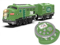 Train Toy Remote Control Locomotive, Motorized Train Set for Wooden Track, Electric Trains with Sound & Lighting Effects Compatible with Thomas, Brio, Chuggington