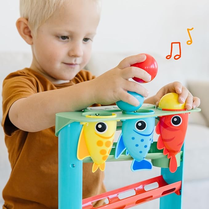 Move2Play, Feed The Fish | Interactive Baby & Toddler Toy | 1, 2+ Year Old Gift & Birthday Present | Boys & Girls Babies Ages 6, 7, 8, 9, 10, 12, 18, 24+ Months Old
