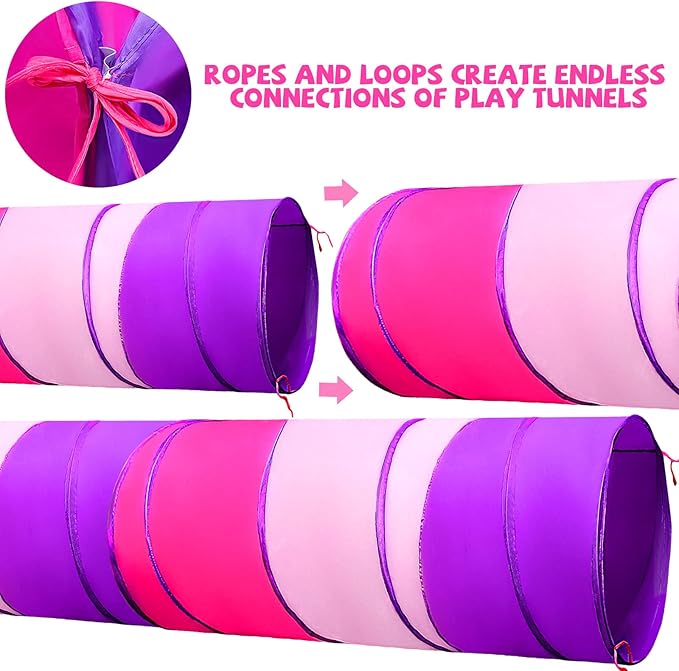 Kids Play Tunnel for Toddlers 1-3, Baby Crawling Toys for 1 2 3 4 Year Old Girl Boy Birthday Gift, 6 Foot Pop Up Tunnel, Indoor Outdoor Toddler Toys for Infant Children or Dog
