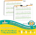 Channie’s Visual Dry Erase Alphabet or Numbers Hard Board - Handwriting for Pre-K, Kindergarten, Elementary School Students (My First Alphabet) Homeschool Learning Supplies & Summer Teaching Workbooks