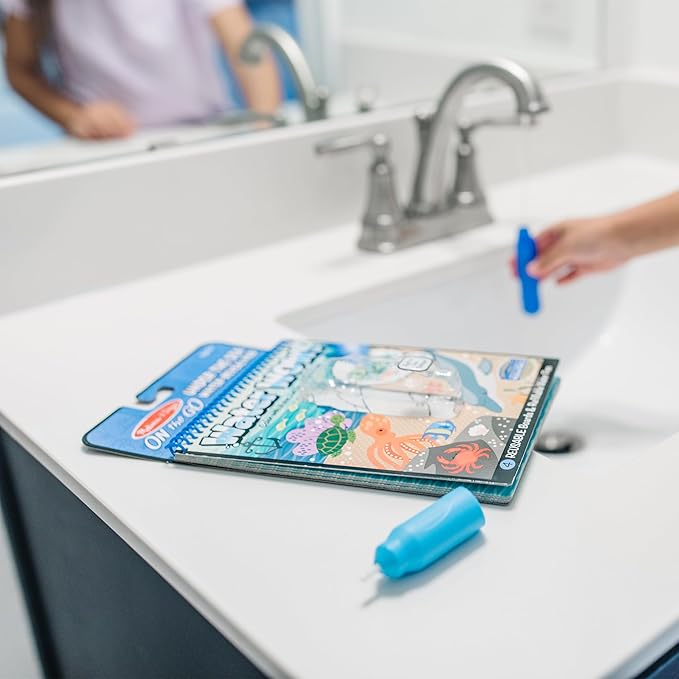 Melissa & Doug On The Go Water Wow! Mess Free Coloring Book, Reusable Water-Reveal Activity Pad, Under The Sea, Travel Toys, Party Favors, for Toddlers & Kids Ages 3+ - FSC Certified