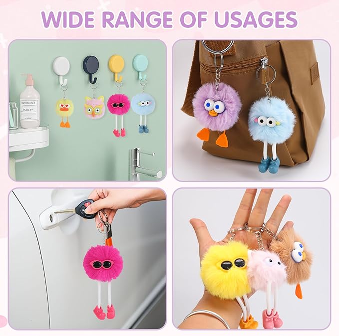 24 PCs Kids Keychains - Keychain Cute for Birthday Back-to-school Goodie Bags Pinata Toys Classroom Prizes Elementary Carnival Prizes in Bulk Party Favors 8-12 Back to School Gift