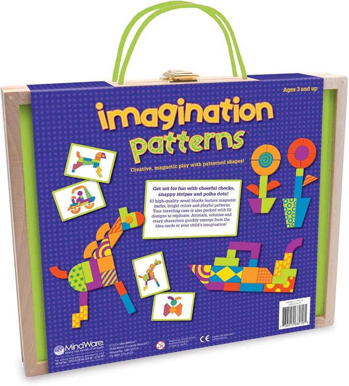 MindWare Imagination Patterns- Creative, Magnetic Play with Patterned Shapes!