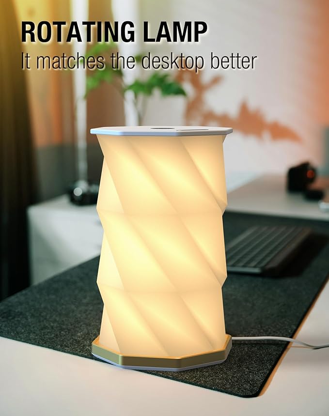 Teacher Appreciation Gift - Thank You Gift for Teachers, Portable Folding Table Lamp - Dimmable, Collapsible Paper Lantern for Camping, Emergency & Home Decor, Gifts for Women (White)