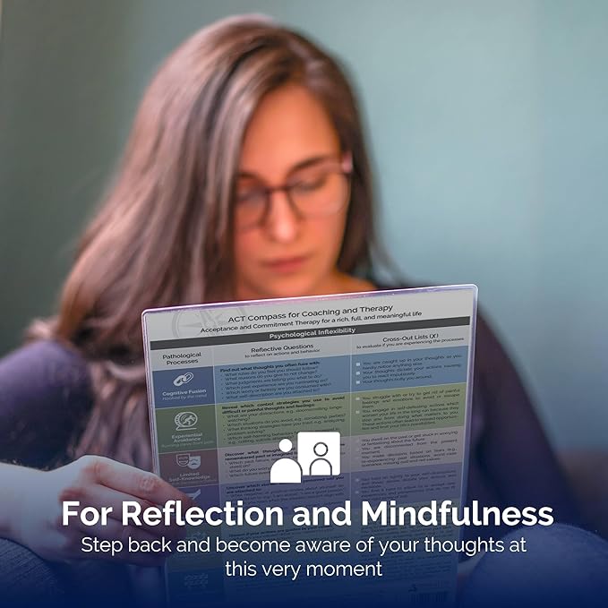 metaFox ACT Compass for Coaching & Therapy | Russ Harris ACT-Based Mindfulness & Emotional Coaching Tool for Therapists, Coaches, & Self-Guided Growth | ACT Hexaflex Guide for Professionals