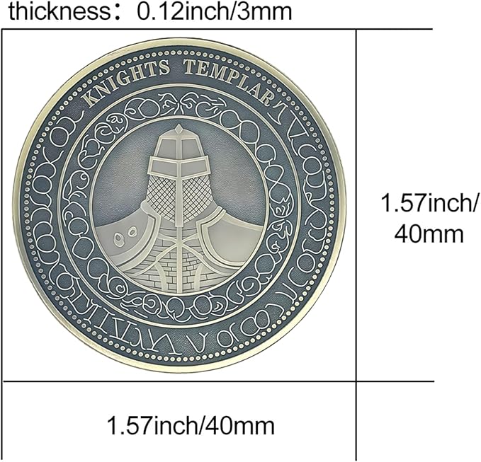 Knight Templar Challenge Coin Religious Coin Collection Commemorative Gift
