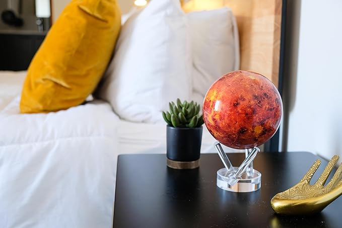 MOVA Globe – Venus 6” | Solar Powered Rotating Planet Model for Decor or STEM Learning | Based on NASA Imagery