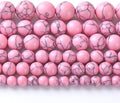 90PCS 8MM Pink Turquoise Spacer 2 Strands Loose Beads for Jewelry Making DIY Bracelet Necklace