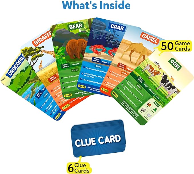 Skillmatics Guess in 10 Animal Planet, Card Game, Perfect for Boys, Girls, Kids, Teens, Adults Who Love Animals, Trivia Games, Travel Games, Gifts for Ages 6, 7, 8, 9, 10, and Up
