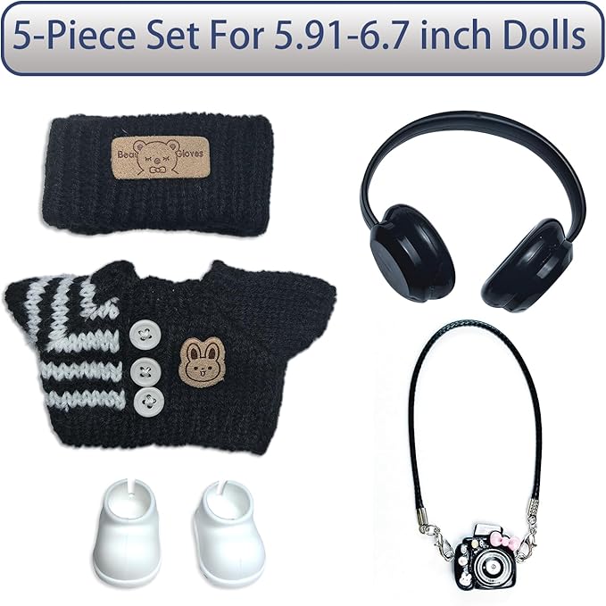 17cm Doll Clothes Set Fashion Doll Clohtes with Accessories of Doll Clothing Suitable for Various Outfits of Dolls (Style O)