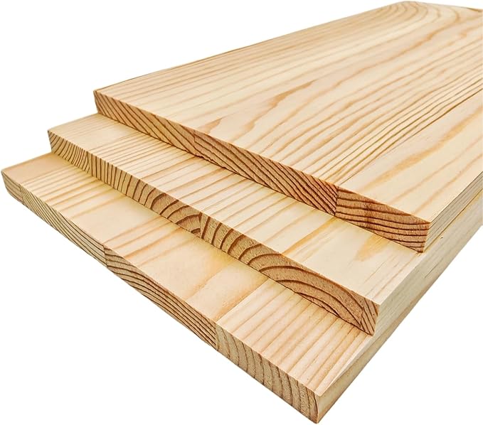 3PCS Rectangle Wood Boards Unfinished Wood Blocks for Crafting, 11.8x5.9x0.4in Blank Whittling Wooden Blocks for Wood Carving,Painting & Burning