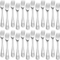 24 Piece Toddler Forks,Stainless Steel Kids Forks,Kids Silverware,Kid Utensil Set,6.5 inch Kids Dinner Fork Toddler Utensils,Metal Baby Fork for Self Feeding,Dishwasher Safe