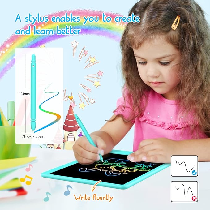 Toddler Toys for 3-6 Years Old Girls Boys, LCD Writing Tablet 8.5 Inch Doodle Board, Electronic Drawing Tablet, Drawing Pads,Travel Gifts for Kids Age 3 4 5 6 7 Year Old Girls Boys (Blue)