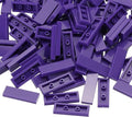 PATIKIL 122 Pcs Flat Blocks Bulk, 1x3 Square Purple Classic Tiles Smooth Surface Mini Building Blocks Accessories Compatible Bricks Kits for Building Floor Walls Mosaic Pixel Arts