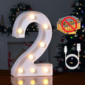 Foaky Rechargeable LED Letter Lights Sign Marquee Light Up Letters Sign for Night Light Wedding/Birthday Party Christmas Lamp Home Bar Decoration (2)