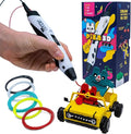 PIKA3D PRO 3D Printing Pen - Includes 3D Pen, 5 Colors of PLA Filament Refill with Stencil Guide and User Manual, White