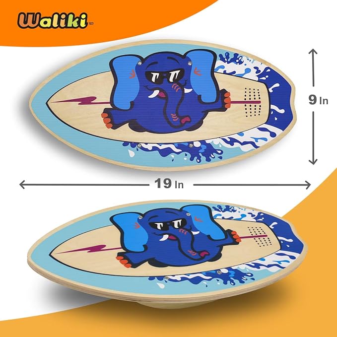 WALIKI Wood Balance Board | Ages 3-8 | Toddlers and Kids |