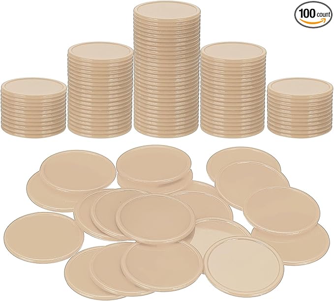 uxcell Plastic Poker Chips, Learning Counters Counting Counters Disks Markers Opaque Game Tokens for Game Play Math Counting