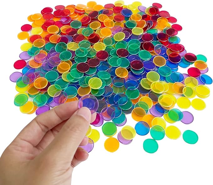 Yuanhe Magnetic Bingo Wand Chips - 6 Colors for Science Learning Counting Family Game Night Activities