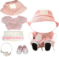 Clothes for 17cm Doll (Clothes Only) – 5-Piece Outfit Set with Sweater, Skirt, Hat, Canvas Shoes and Camera Bag – 17cm Doll Accessories for a Cute and Stylish Look