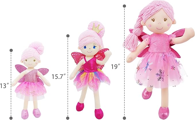 June Garden 16" Enchanted Garden 3 Fairy Dolls Package- Best Value
