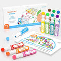 Shuttle Art Dot Makers, 12 Colors Bingo Daubers with 20 Unique Patterns of Dot Book for Toddler Art Activities, Non-Toxic Washable Coloring Markers for Preschool Kids Learning
