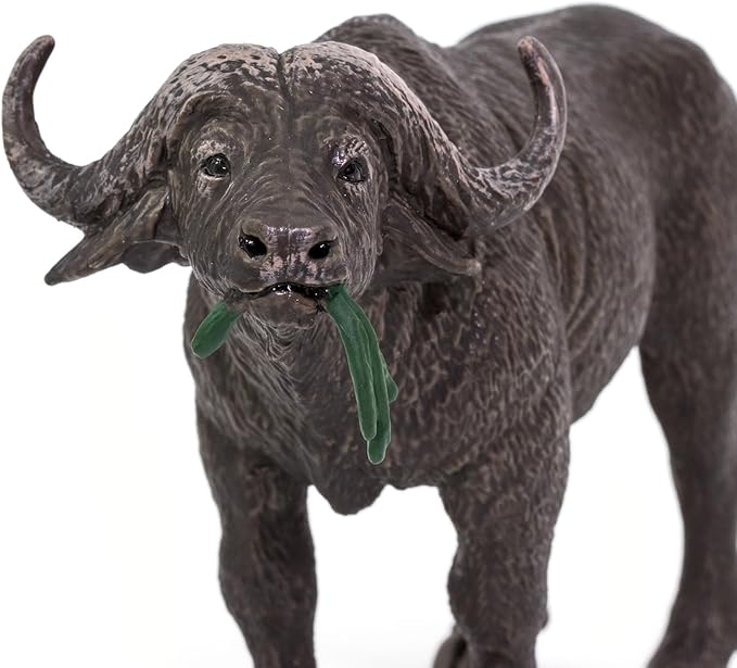 Safari Ltd. Cape Buffalo Figurine - Detailed 5" Plastic Model Figure - Fun Educational Play Toy for Boys, Girls & Kids Ages 3+